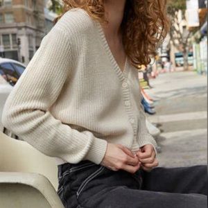 Cropped Button-Front John Galt Cardigan